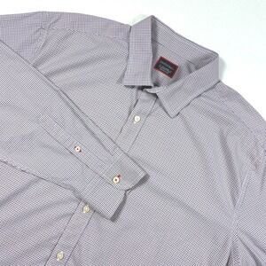 UNTUCKit Pauillac Mens XXL Shirt Red White Blue Micro Check Performance Stretch